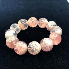 Load image into Gallery viewer, Pink Snowflake Phantom Quartz 5A Bracelet