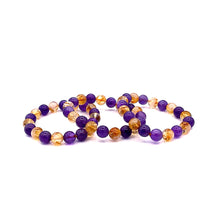Загрузить изображение в средство просмотра галереи, Citrine Amethyst Combination Bracelet A