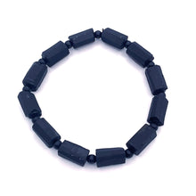 Load image into Gallery viewer, Black Tourmaline Tube Bracelet - Long Rough