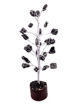 将图片加载到图库查看器,Gemstones with Wood Base Tree of Life