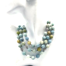 将图片加载到图库查看器,Aquamarine Faceted 3 Layer Necklace