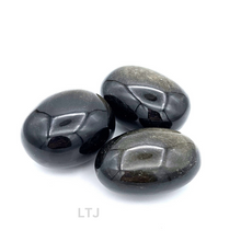 将图片加载到图库查看器,Gold Obsidian Palm Stones