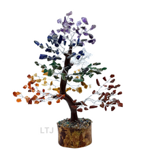 将图片加载到图库查看器,Multi-gems tree with Wood base