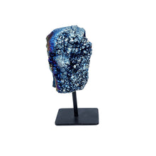 Load image into Gallery viewer, Blue Aura Quartz Point On Metal Stand