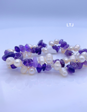 将图片加载到图库查看器,Pearl + Gemstones chip grapes bracelet