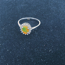Load image into Gallery viewer, Opal Diamonique Ring with Sterling Silver