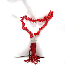 将图片加载到图库查看器,Red Coral Flap Long Necklace