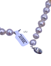 将图片加载到图库查看器,Freshwater pearl necklace with sterling silver clasp 10mm 18"