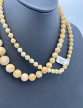 将图片加载到图库查看器,Graduated Mother of Pearl Necklace 34"