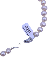 将图片加载到图库查看器,Freshwater pearl with round silver clasp 8mm 20"