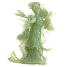 将图片加载到图库查看器,Ceremonial Grace: Chinese Lady in Festive Attire with Camellia & Horse Hair Whisk