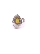 将图片加载到图库查看器,Amber Tear Drop Ring with Adjustable in Sterling Silver