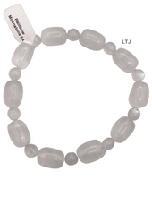 Cargar imagen en el visor de la galería, Rainbow Moonstone Tube Bracelet 10x14mm (A quality)