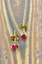 Load image into Gallery viewer, Gemstone withSilver Hard Prong Earring Small