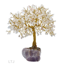 将图片加载到图库查看器,Gold wire-wrapped Gemstone Tree (Large Size)