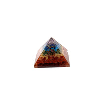 Load image into Gallery viewer, Orgonite Pyramid with Gemstone