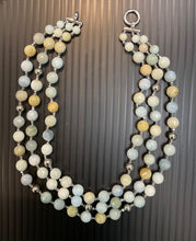 将图片加载到图库查看器,Aquamarine Faceted 3 Layer Necklace