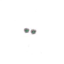 Cargar imagen en el visor de la galería, Emerald with Diamonique Earring in Sterling Silver