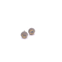 Load image into Gallery viewer, Opal with Diamnoiqure Earring in Sterling Silver