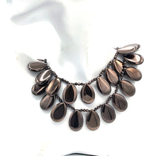 将图片加载到图库查看器,Hematite Flap tear Drop 2 Layers Necklace