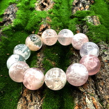 Load image into Gallery viewer, Pink Snowflake Phantom Quartz 5A Bracelet