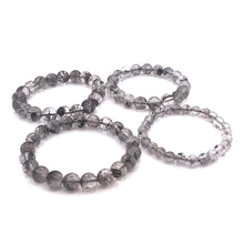 Загрузить изображение в средство просмотра галереи, Black Herkimer Diamond Bracelet 3A