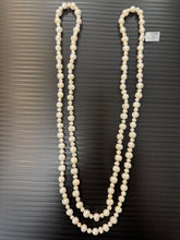 Cargar imagen en el visor de la galería, White 6mm+12mm Pearl Long Necklace