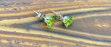 Load image into Gallery viewer, Gemstones with Silver Square Soft Prong Earring
