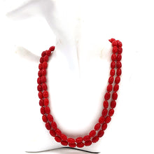 将图片加载到图库查看器,Red Coral Curved 2 Layer Necklace