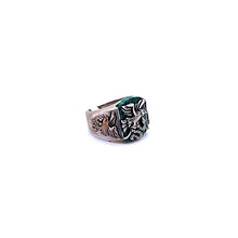 Load image into Gallery viewer, Malachite Men Ring with Sterling Silver