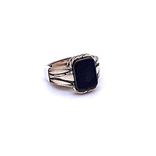 Load image into Gallery viewer, Black Onyx Men Ring with Sterling Silver