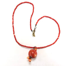 将图片加载到图库查看器,Red Coral With Pendant Necklace