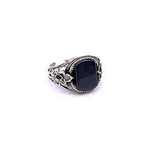 Load image into Gallery viewer, Black Onyx Men Ring with Sterling Silver