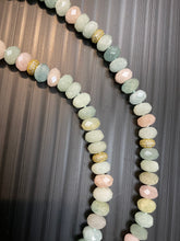 将图片加载到图库查看器,Aquamarine Faceted with CZ Long Necklace