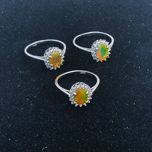 Load image into Gallery viewer, Opal Diamonique Ring with Sterling Silver
