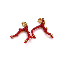将图片加载到图库查看器,Red Coral Branch Earring