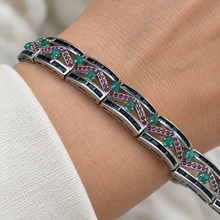 Load image into Gallery viewer, Ruby with Emerald Bracelet