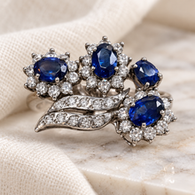 Load image into Gallery viewer, Lab Created Oval Cut Ring in Curving Style