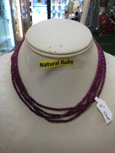 Load image into Gallery viewer, Natural Ruby Faceted Necklace