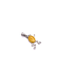 将图片加载到图库查看器,Amber Fox Pendant with Sterling Silver