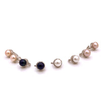 Cargar imagen en el visor de la galería, Freshwater Pearls Earrings with Russian Lock Sterling Silver