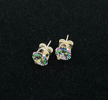 Load image into Gallery viewer, Gemstone with Silver Soft Prong Earrings Medium