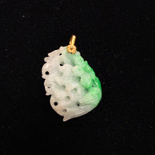 Load image into Gallery viewer, Burmese Jade Flower Curved Pendant