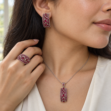 Cargar imagen en el visor de la galería, Ruby Curved Jewelry Set