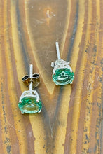 Load image into Gallery viewer, Gemstones with Silver Hard Prong Large Earring