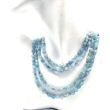 将图片加载到图库查看器,Aquamarine 4 Layers Necklace
