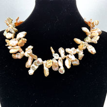 Load image into Gallery viewer, Peach Large Keshi Pearl Necklace