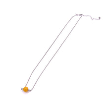 将图片加载到图库查看器,Amber Bead Pendant with Sterling Silver Necklace