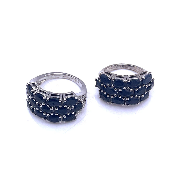 3-Line Sapphire Ring