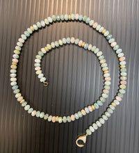 将图片加载到图库查看器,Aquamarine Faceted with CZ Long Necklace
